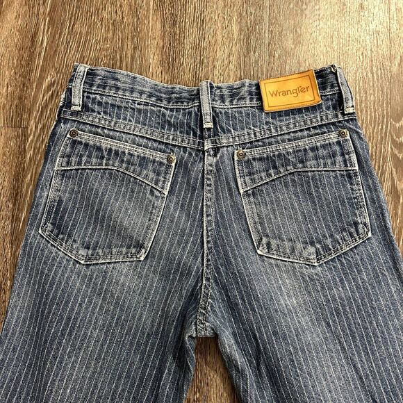 RARE Vintage Wrangler USA Jeans 29x30 Talon Zip | Slim Fit Stripe Grunge Denim W - Picture 4 of 15